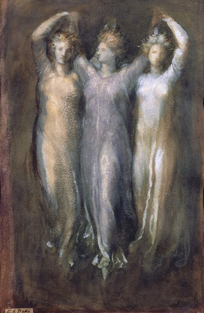Classical Study with Three Female Forms by George Frederick Watts